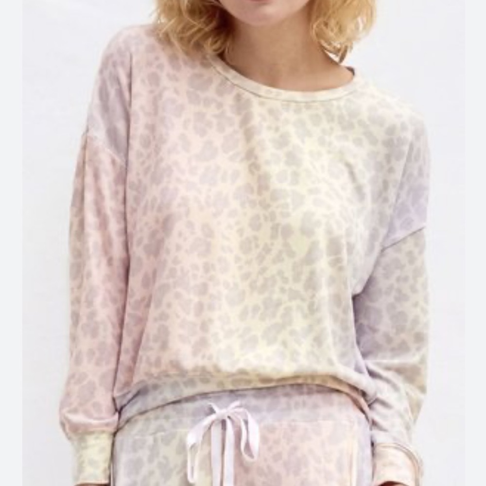 Sundry Rainbow Leopard Print Sweater Size Medium